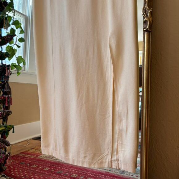 Vintage Christopher & Banks Pale Yellow Short Sleeve Maxi Dress Size 12 - Picture 8 of 10